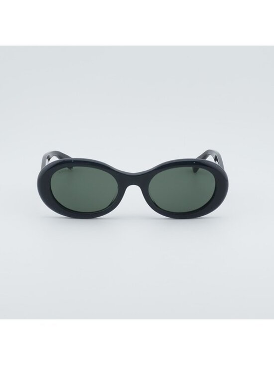 Gucci GG1587SA 001 Sunglasses Black Oval Frame, Grey Lenses main image 4